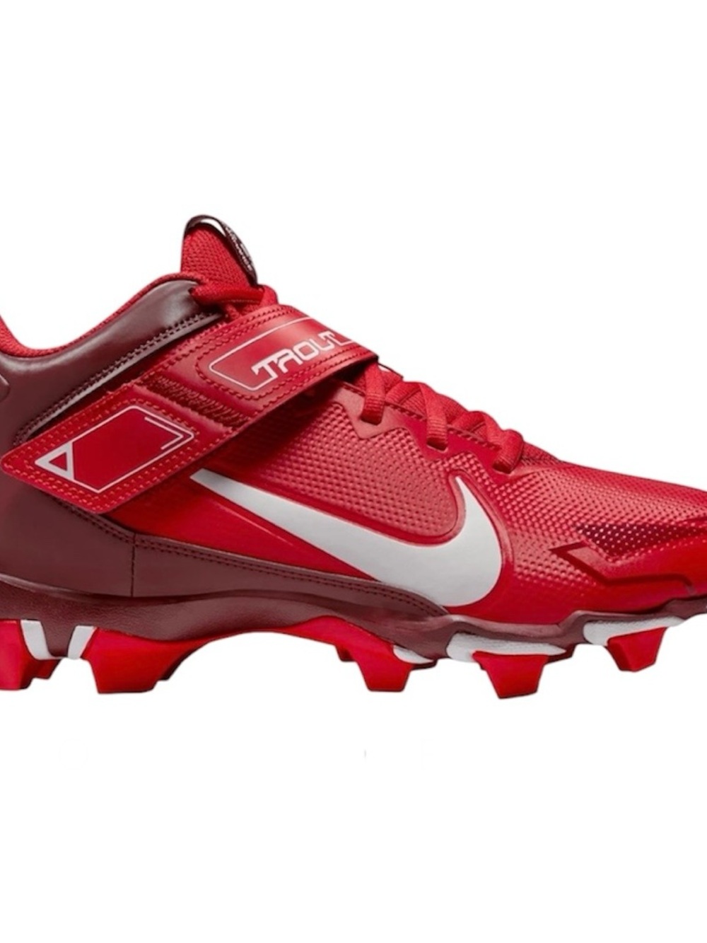 Nike Force Red & White Trout Cleats Size 9